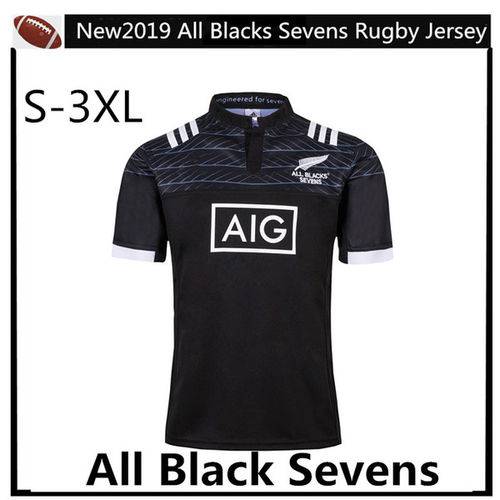 Qualidade Superior 2019 Todos os Negros Sevens Nova Zelandia Rugby Jersey Projetado para Sete T-shirt Tamanho S-3xl