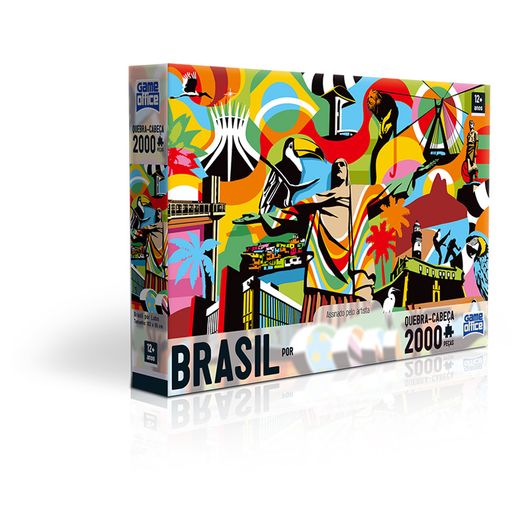 Quebra-Cabeça 2000 Peças Brasil por Lobo 2426 Game Office