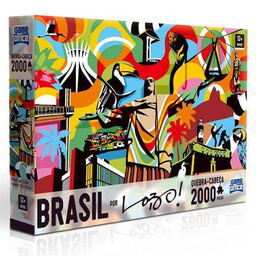 Quebra Cabeça 2000 Peças Brasil por Lobo Toyster
