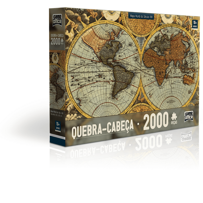 Quebra-Cabeça 2000 Peças - Mapa Mundi Século Xvii - TOYSTER