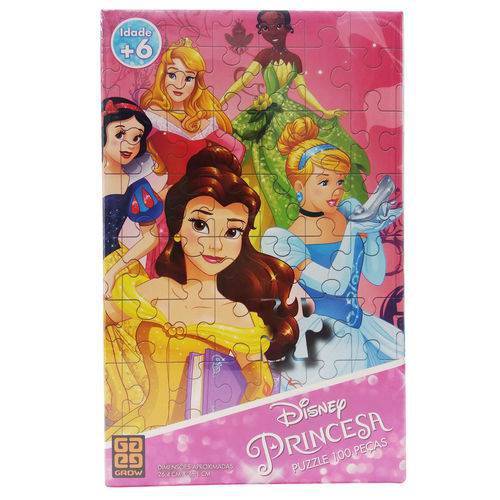 Quebra-cabeça 100 Peças Disney Princesas Grow 3586