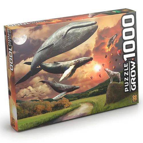Quebra-cabeça - 1000 Peças - Flying Whales - Grow