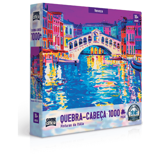 Quebra-Cabeça 1000 Peças - Pinturas da Itália - Veneza - Toyster - TOYSTER