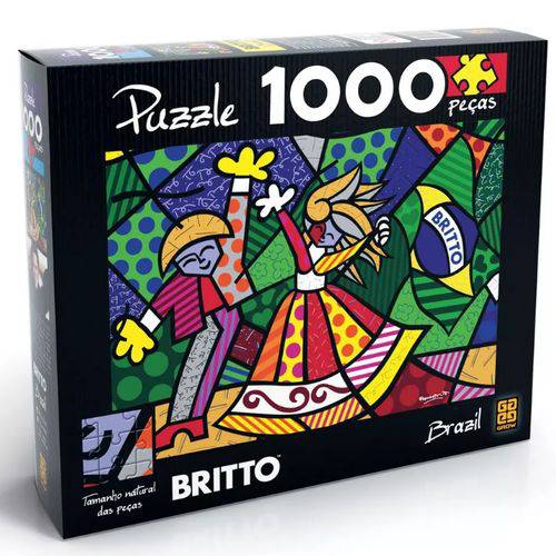 Quebra-cabeça 1000 Peças Romero Britto Brazil 2715 Grow