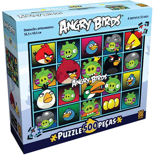 Quebra-Cabeça 500 Peças Angry Birds - Grow