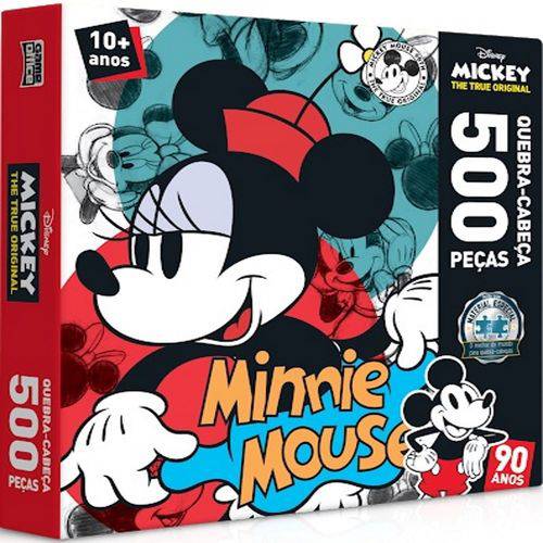 Quebra-cabeça 500 Peças - Minnie 90 Anos - Toyster