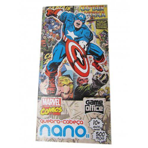 Quebra-Cabeça 500 Peças Nano - Marvel Comics - Capitão América