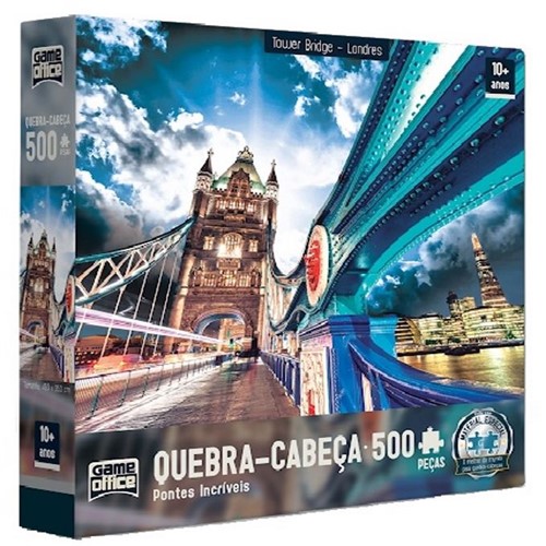 Quebra-Cabeça 500 Peças - Pontes Incríveis - Tower Bridge - Londres - TOYSTER