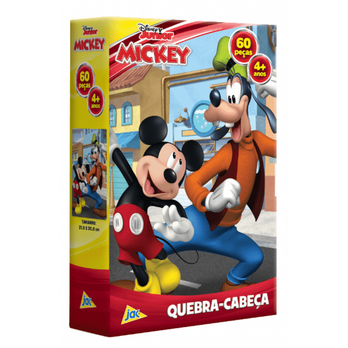 Quebra-Cabeça 60 Peças - Mickey e Pateta - Toyster - TOYSTER