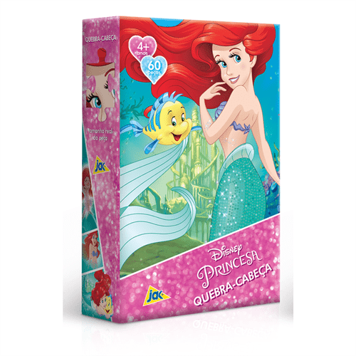 Quebra-cabeça 60 Peças Princesas Disney Ariel