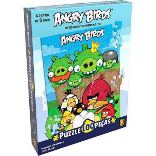 Quebra Cabeça Angry Birds 100 Peças Ref 03007 Grow