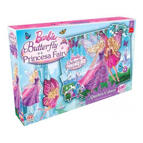 Quebra-Cabeça Barbie Butterfly e a Princesa Fairy 100 Peças - Mattel