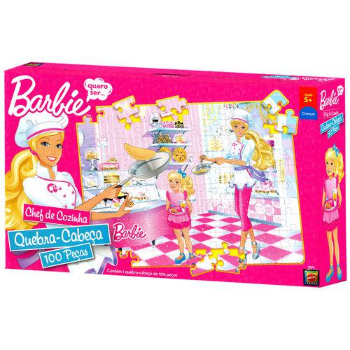 Quebra-cabeça - Barbie - Chef de Cozinha - 100 Peças - Mattel