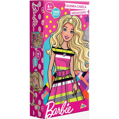 Quebra-Cabeça Barbie Metalizado 200 Peças - Jak