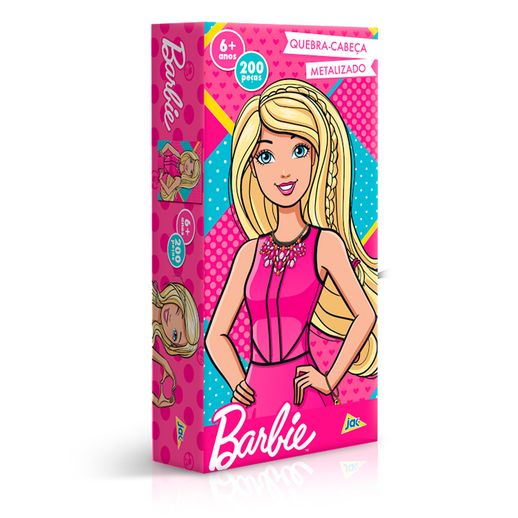 Quebra Cabeça Barbie Metalizado 200 Peças - Toyster