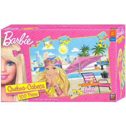 Quebra - Cabeça 100 Peças - Barbie Praia - Mattel