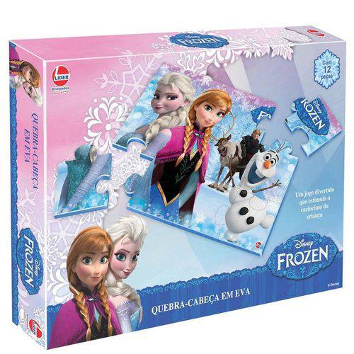 Quebra Cabeça da Frozen Disney com 12 Peças 2287 - Líder