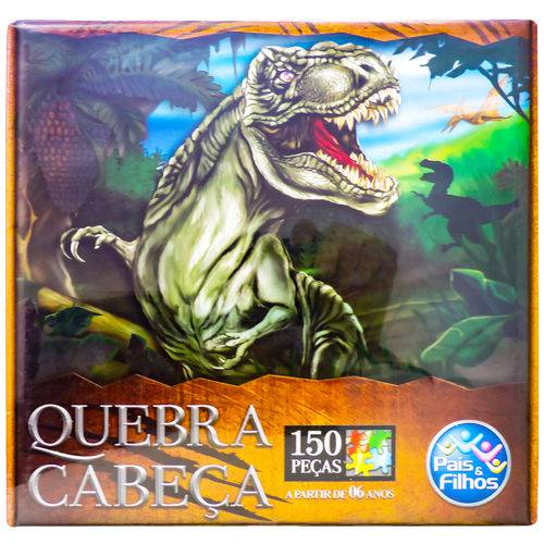 Quebra Cabeça Dinossauro 150 Peças - Pais e Filhos