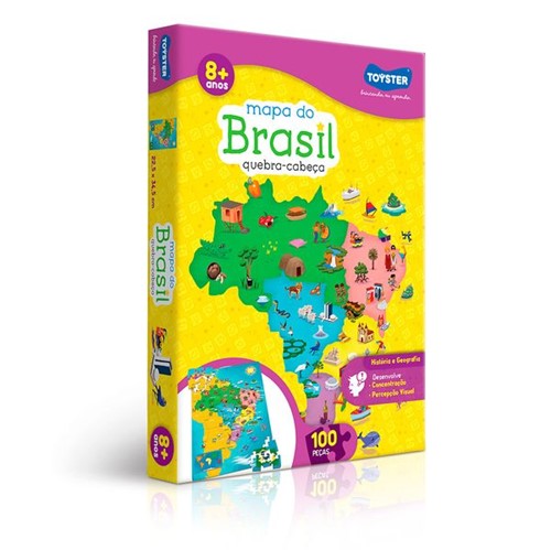 Quebra-Cabeça Educativo Mapa do Brasil Toyster