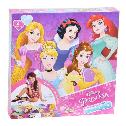 Quebra-cabeça Grandão Princesa Disney - 48 Peças - Toyster