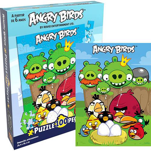 Quebra-Cabeça Grow Angry Birds - 100 Peças