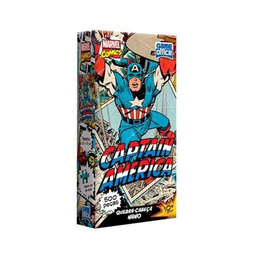 Quebra-Cabeça Marvel Comics - Capitão América 500 Peças Nano