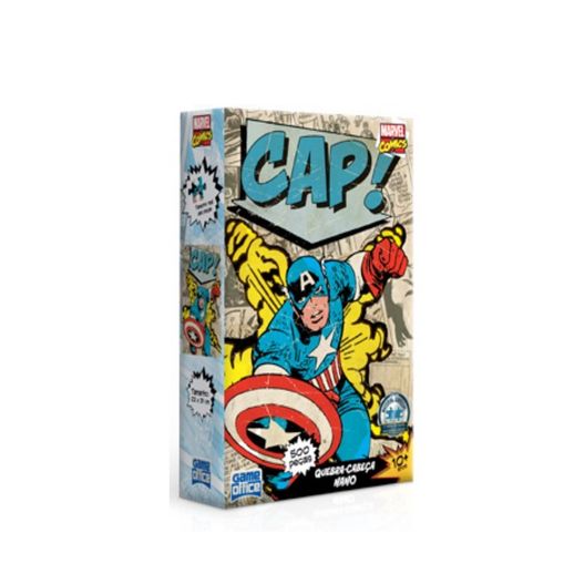 Quebra Cabeça Marvel Comics Capitão América 500 Peças - Toyster