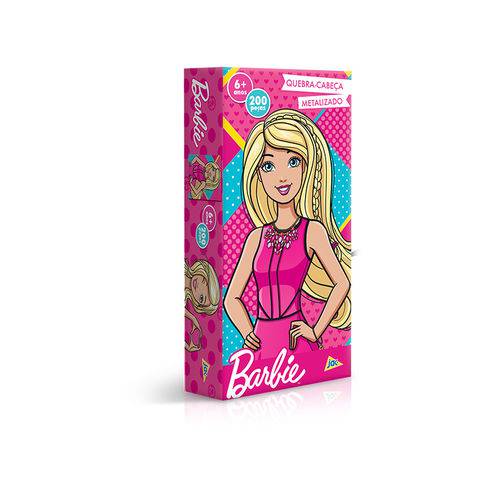 Quebra-Cabeça Metalizado - Barbie 200 Peças