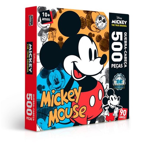 Quebra-Cabeça Mickey 90 Anos 500 Peças Toyster