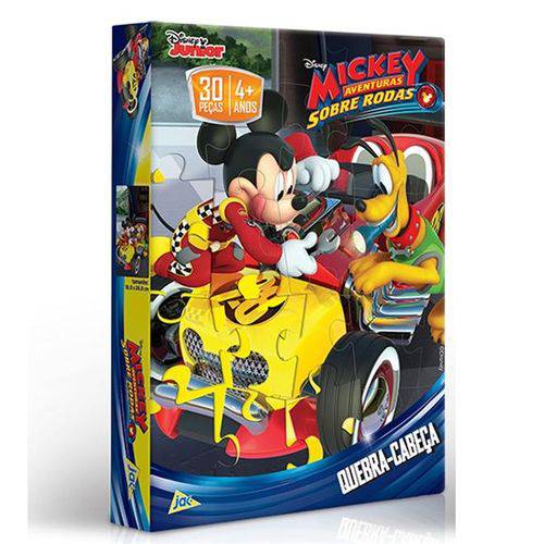 Quebra-Cabeça Mickey Aventuras Sobre Rodas 30 Peças 2434 - Toyster