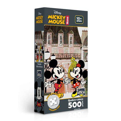 Quebra Cabeça Mickey e Minnie 1 Game Office 500 Peças Toyster