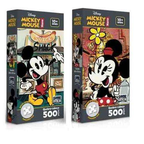 Quebra Cabeça Mickey e Minnie 500 Peças - Toyster