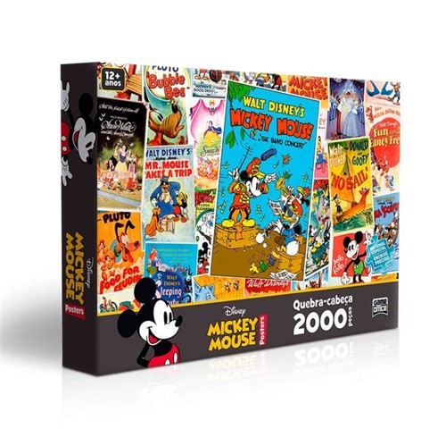 Quebra Cabeça Mickey Posters Game Office 2000 Peças Toyster