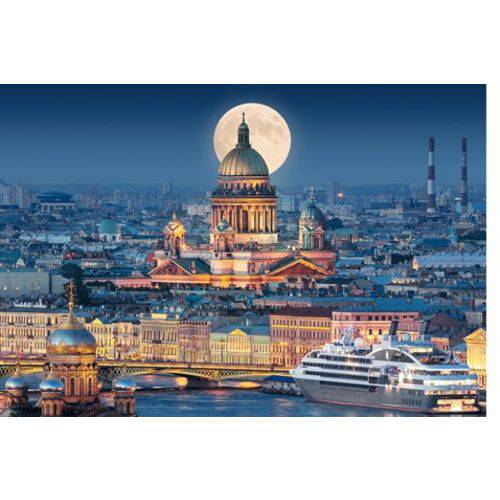 Quebra-Cabeça: Modelo: Fullmoon Over St. Isaac’s Cathedral (1000 Pcs)