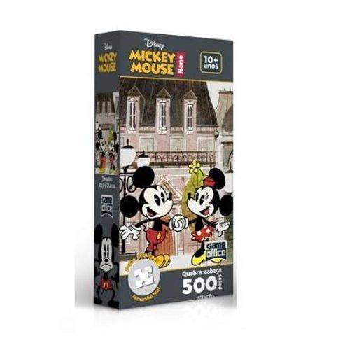 Quebra Cabeça Nano Mickey e Minnie 500 Peças Toyster