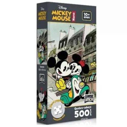 Quebra Cabeça Nano Mickey e Minnie Moto 500 Peças Toyster