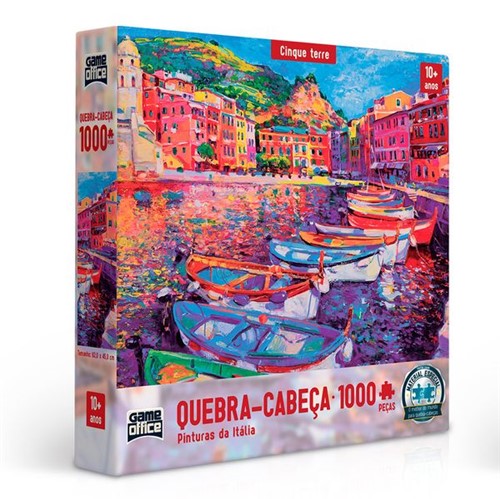 Quebra-Cabeça Pinturas da Itália Cinque Terre 1000 Peças Toyster