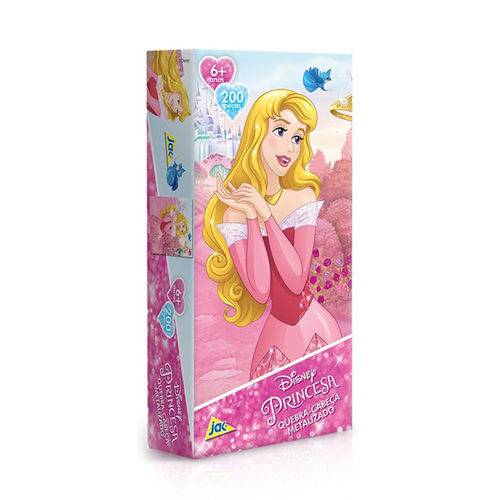 Quebra-cabeça Princesas Metalizado Aurora 200 Peças - Toyster