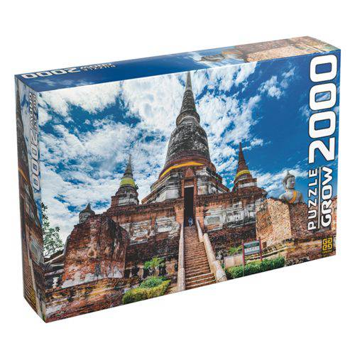 Quebra Cabeça Puzzle 2000 Peças Templo Tailandês Grow