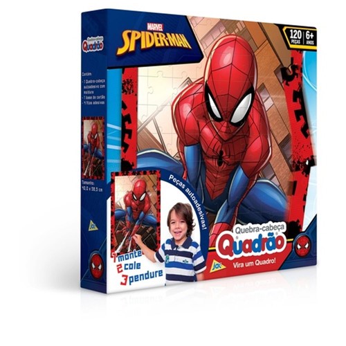 Quebra-Cabeca Quadrao 120 Pecas - Spiderman TOYSTER