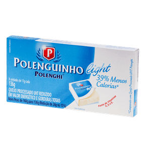 Queijo Processado Polenguinho Light 136g (8x17g)