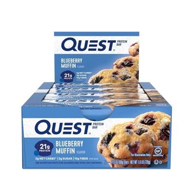 Quest Bar Caixa com 12 Unidades de 60g - Quest Nutrition Quest Bar Caixa com 12 Unidades de 60g Blueberry Muffin - Quest Nutrition
