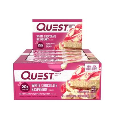 Quest Bar Caixa com 12 Unidades de 60g - Quest Nutrition Quest Bar Caixa com 12 Unidades de 60g White Chocolate Raspeberry - Quest Nutrition