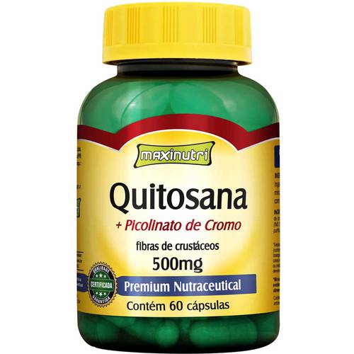 Quitosana + Picolinato de Cromo 500Mg - 60 Cápsulas - Maxinutri