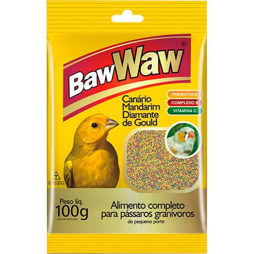 Ração Baw Waw para Pássaros Canário 100g