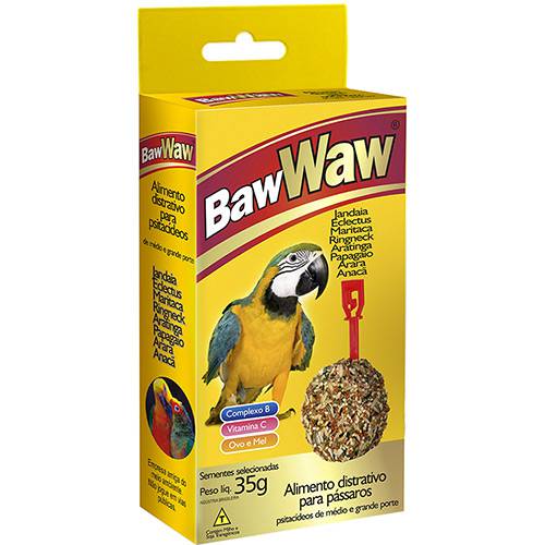 Ração Baw Waw para Pássaros de Médio e Grande Porte 35g