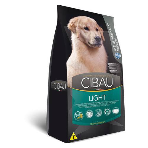 Ração Cibau Medium & Maxi Light para Cães Adultos de Raças Médias e Grandes - 12kg