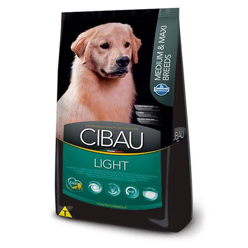 Ração Cibau Medium & Maxi Light para Cães Adultos de Porte Médio e Grande - 12kg