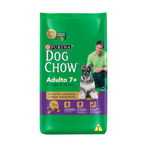 Ração Dog Chow para Cães Adultos + 7 Sabor Frango e Arroz - 3kg