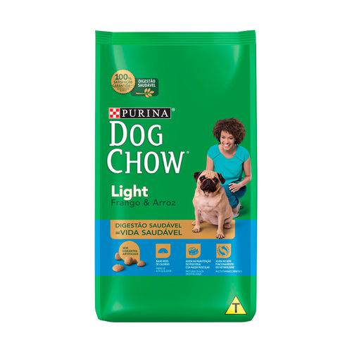 Ração Dog Chow para Cães Adultos Sabor Frango e Arroz Light - 15kg